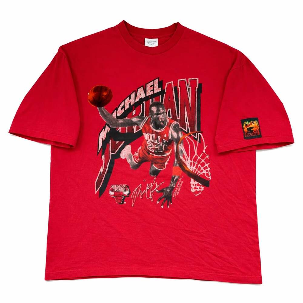 Vintage 1990 Starter Michael Jordan Chicago Bulls Graphic T-Shirt Size XL